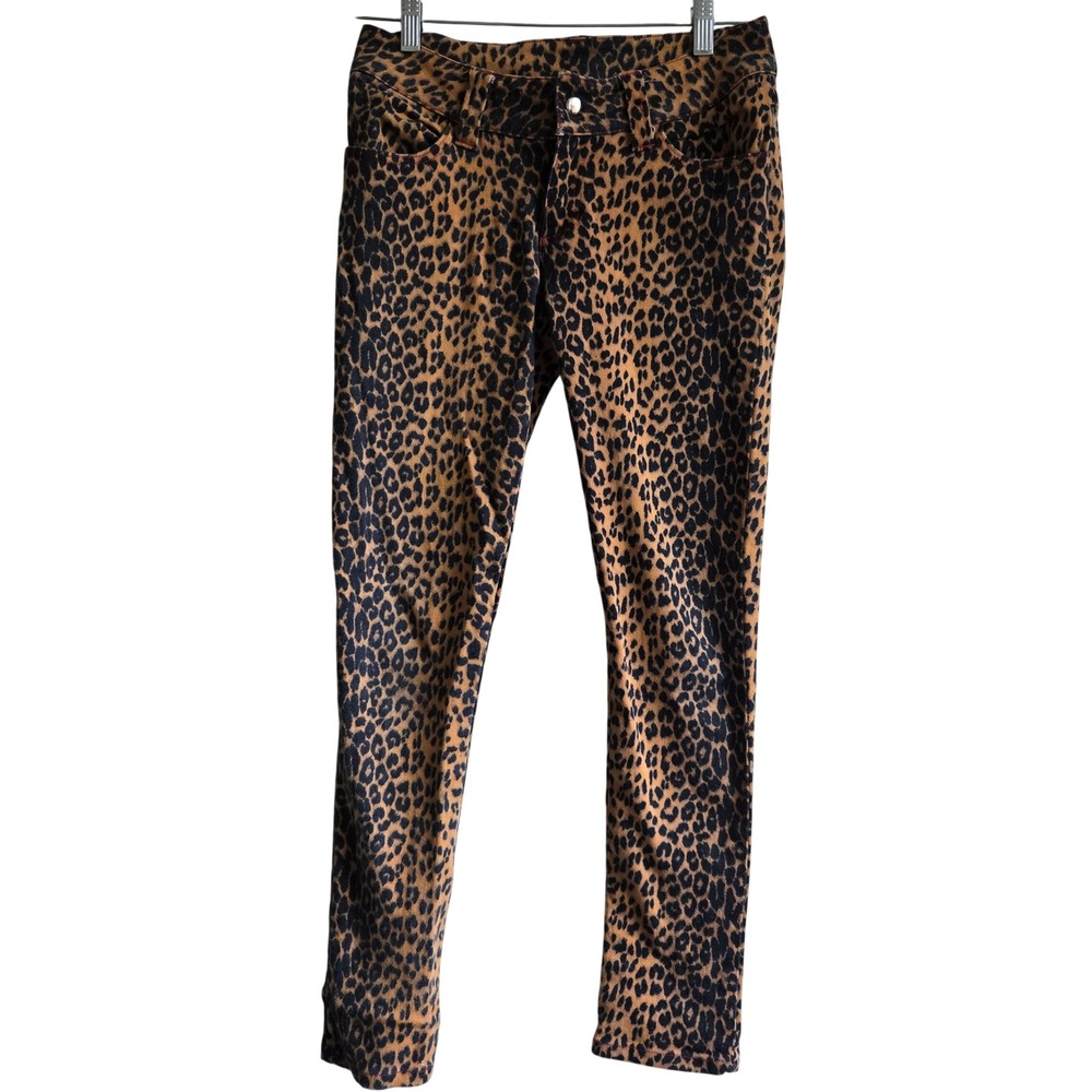 Switchblade Stiletto 28 Skinny Pants Womens Leopard Print Excellent Punk Rock